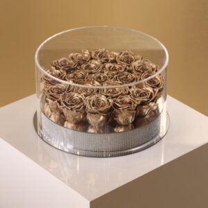 Round Silver Box - Gold